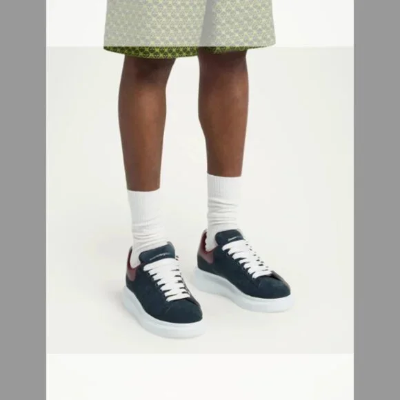 McQueen NIB Men's Suede Leather-Backstay Oversized Sneakers(ORIG.$650) (8) (41)